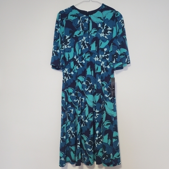 NWT Maggy London Censa blue Floral Dress - Picture 5 of 11